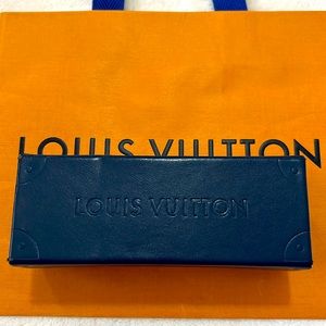 Louis Vuitton Trunk Style Sunglasses Case Blue